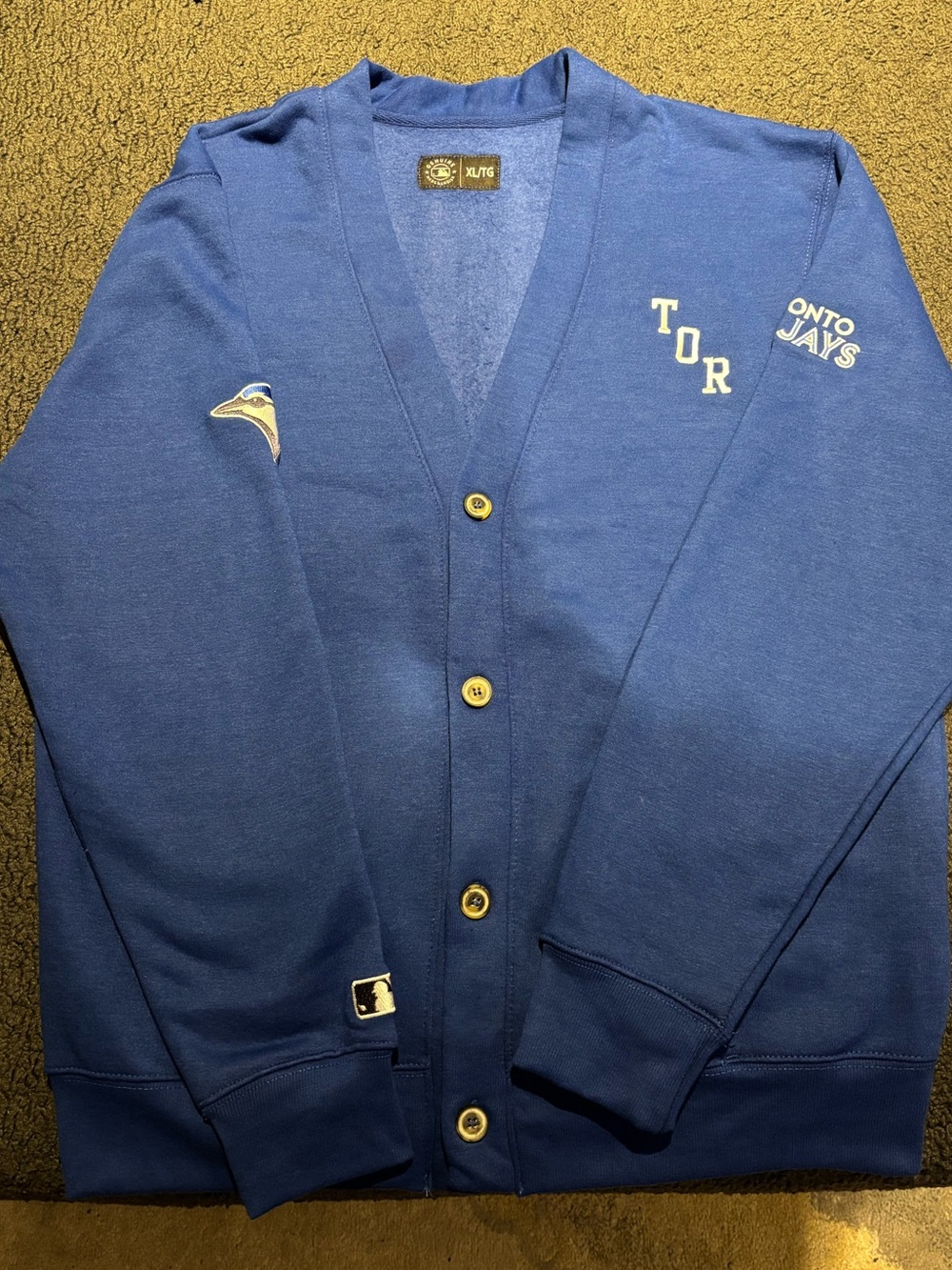 Toronto Blue Jays Royal Blue Button Cardigan XL